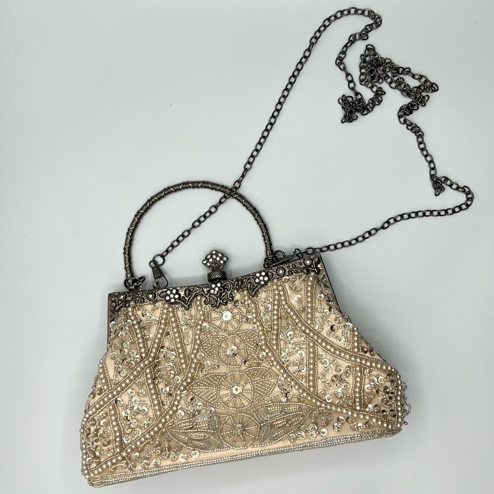 1920s Flapper Clutch Gatsby Pearl Handbag Roaring 20s